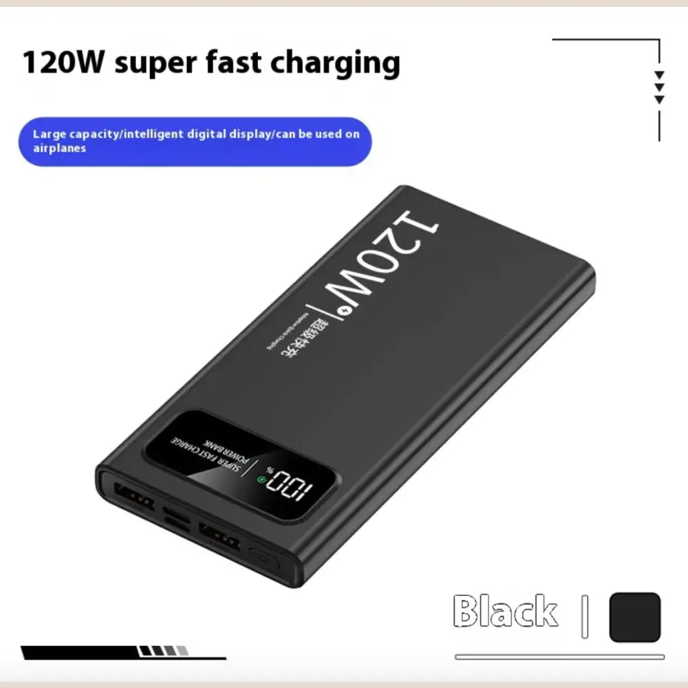 66W Super Fast Charge Mobile Power Bank - 20000mAh Large Capacity