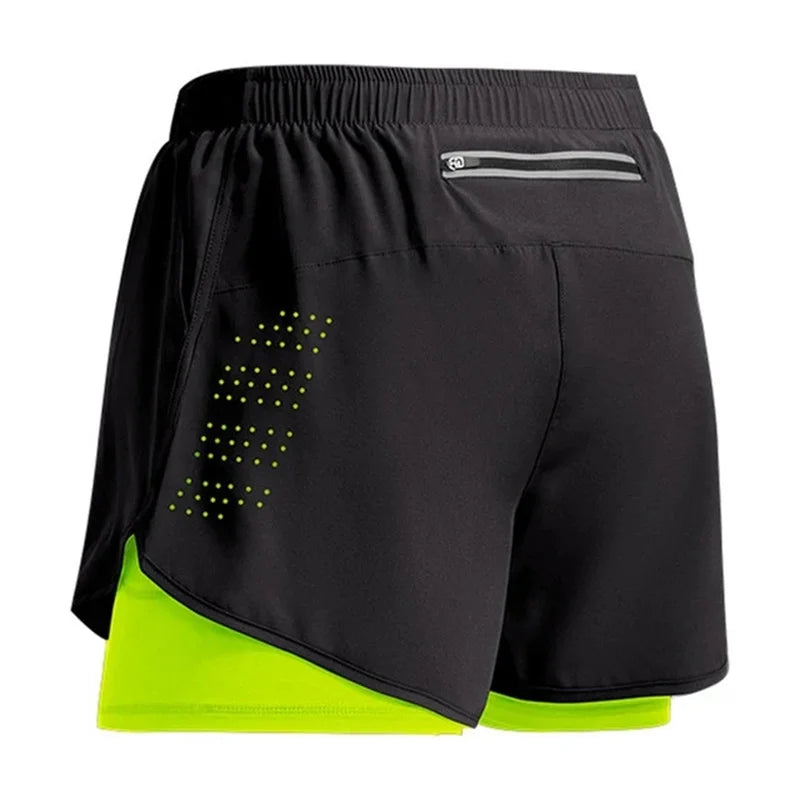 R&z - Sportswear 2 In 1 Short Summer Gym  Running Shorts