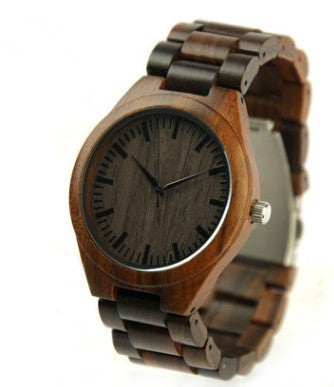R&z - Natural Ebony Wood Couple Watches