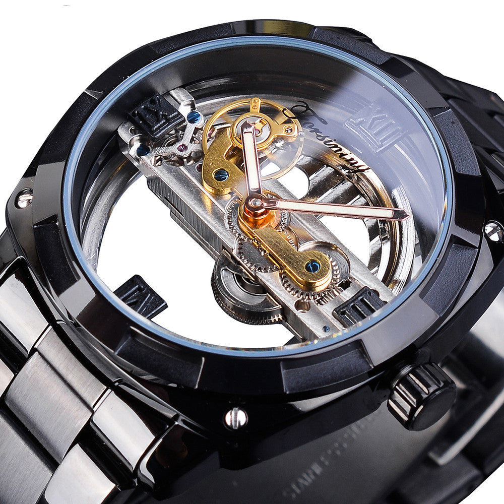 Forsining Men's Transparent Automatic Mechanical Watch