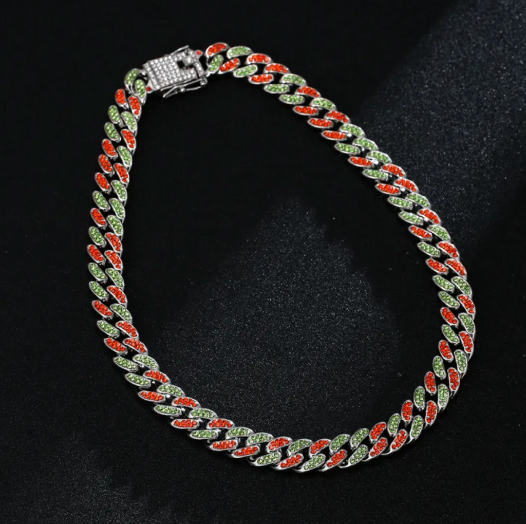 Full Diamond Inlaid Necklace - Trendy Statement Piece