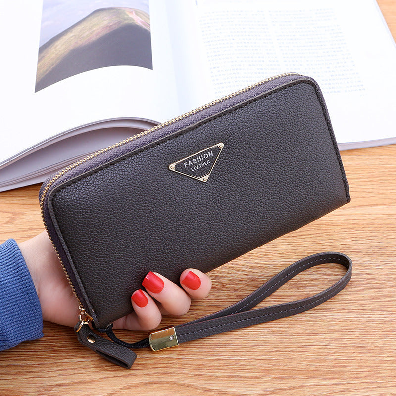 Large Capacity Casual Ladies Wallet with Lychee Pattern