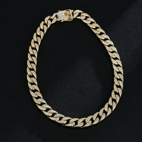 Full Diamond Inlaid Necklace - Trendy Statement Piece