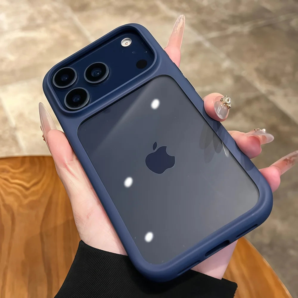 Intelligent Camera Touch Button Crystal Clear Phone Case for iPhone 17 Pro Max 16 Pro 17 Air Transparent Shockproof Cover Funda