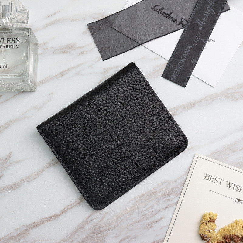 Women's Short Leather Wallet - Simple Multifunctional Design