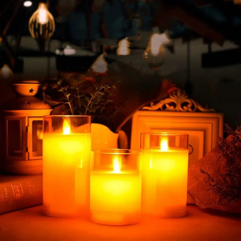 R&Z - golden UsB LED Pillar Candles