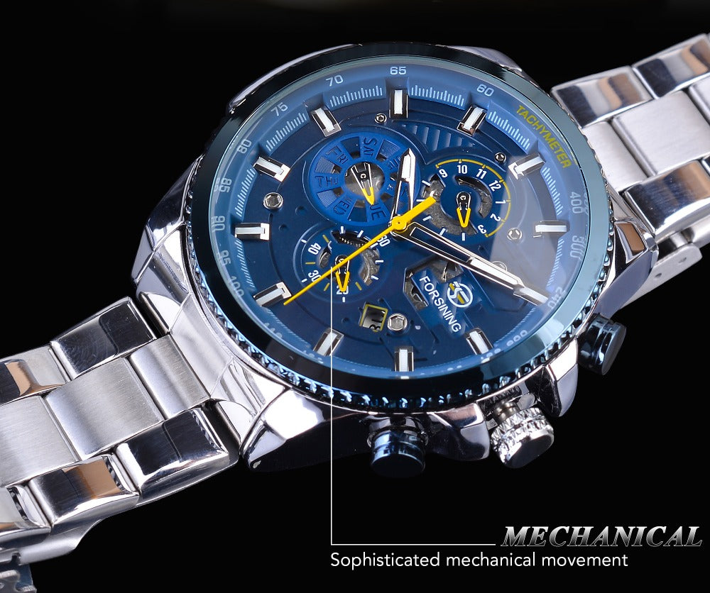 R&Z - Men's Automatic Mechanical Watch with Steel Band