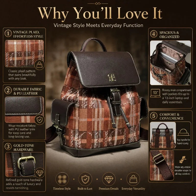 Fashion Color Block Backpack