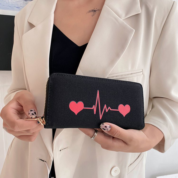 Foldable Canvas Student Wallet - Cute & Simple Design