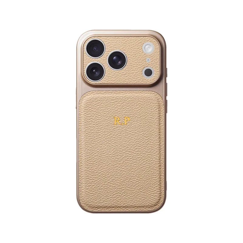 Personalise Gold Silver Initials Letter Leather Case For iPhone 15 14 13 17 Pro Max 14 16 Plus 17 Air Luxury Lens Protection Cas