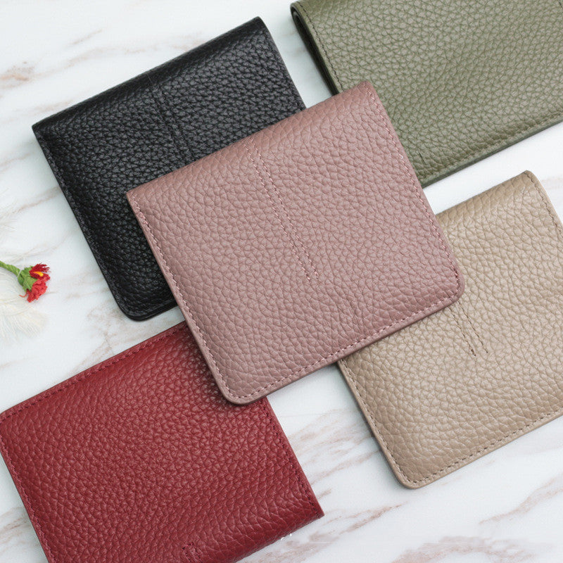 Women's Short Leather Wallet - Simple Multifunctional Design