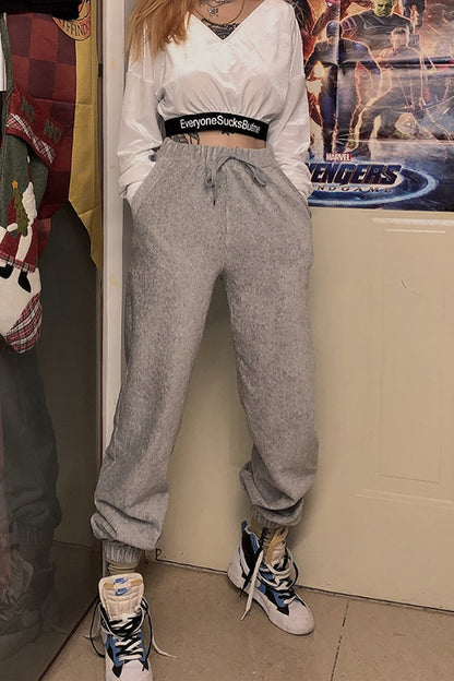 High-Waisted Tapered Joggers