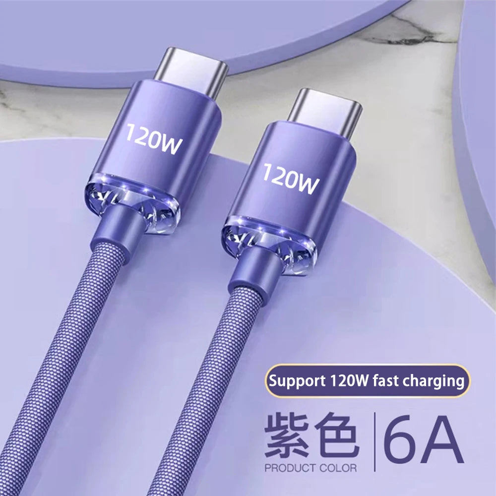 R&z -  Type C to Type C Fast Charging Cord USB C Quick Charge Phone Cables For Samsung Xiaomi Huawei Realme