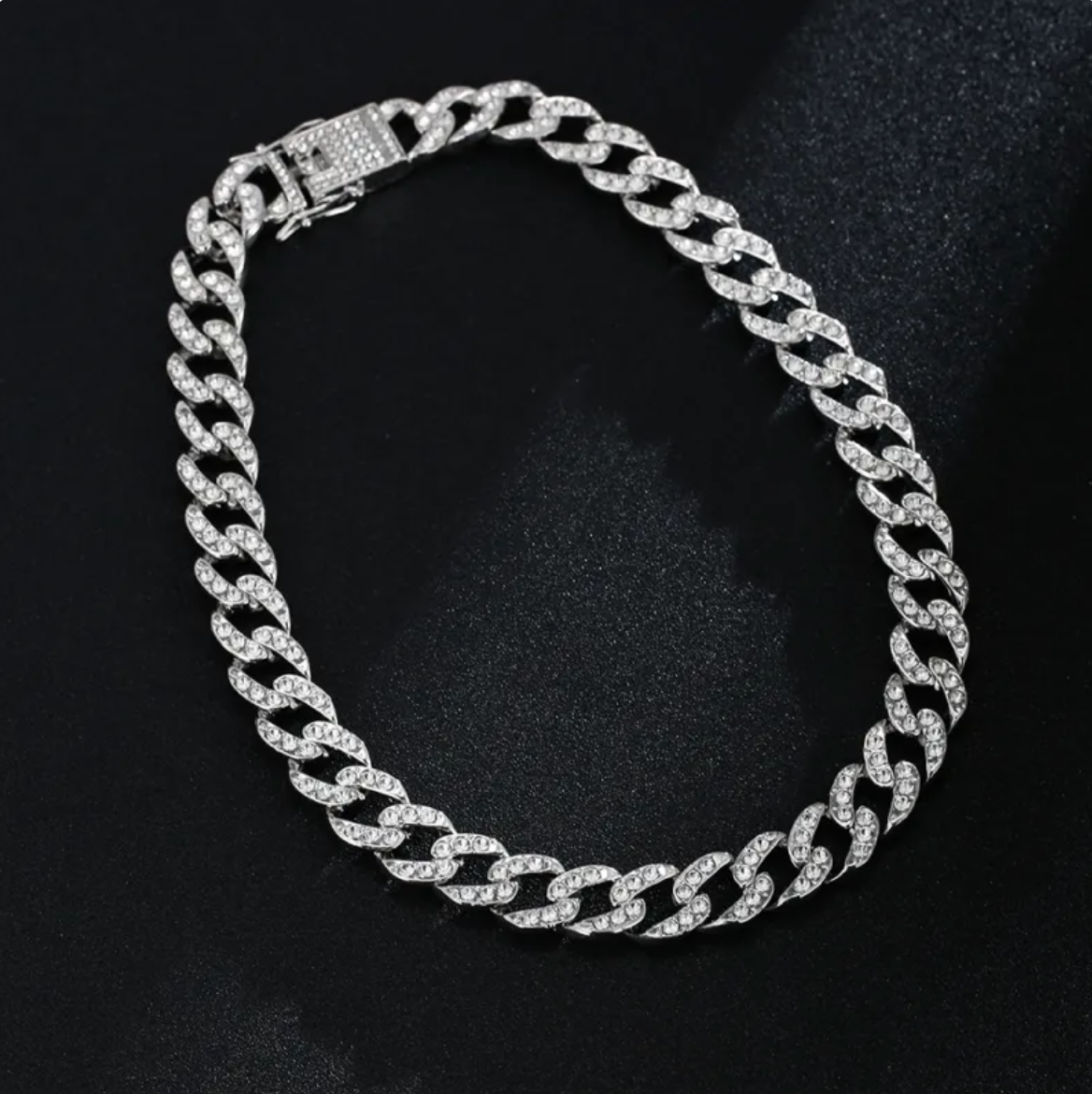 Full Diamond Inlaid Necklace - Trendy Statement Piece