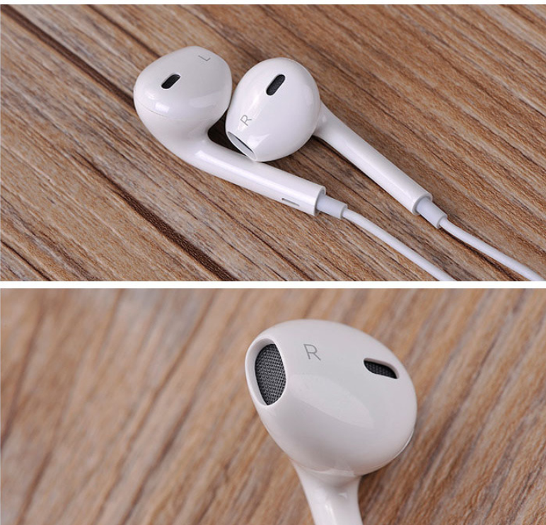R&Z -  Wired Earphones with Round Hole for Mobile Devices