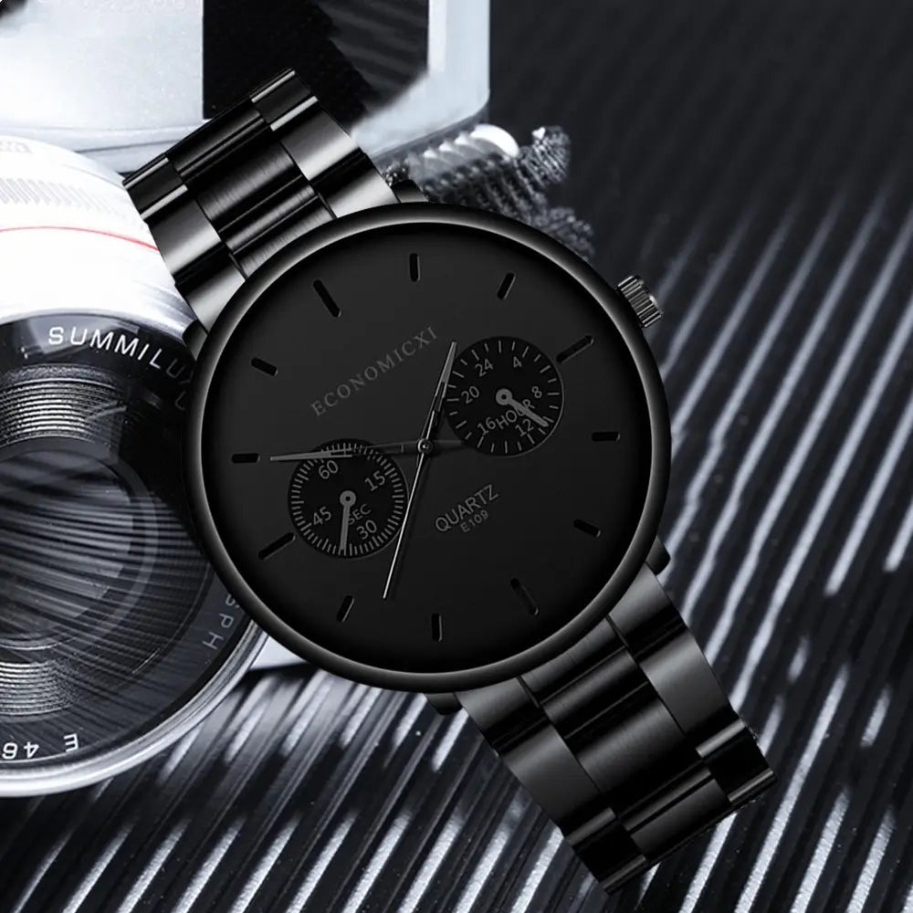 R&Z - Multifunctional Men’s Sports Watch with Steel Strap
