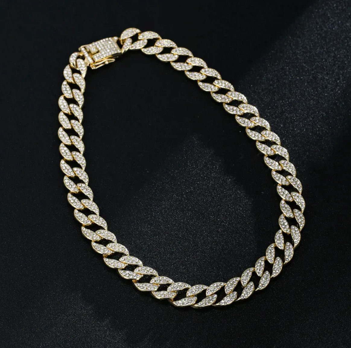 Full Diamond Inlaid Necklace - Trendy Statement Piece