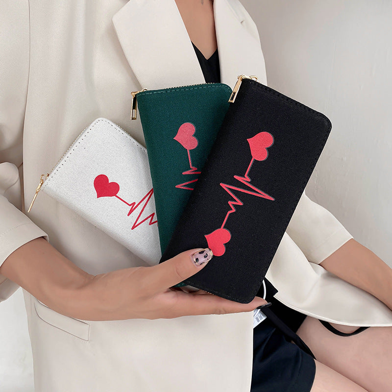 Foldable Canvas Student Wallet - Cute & Simple Design