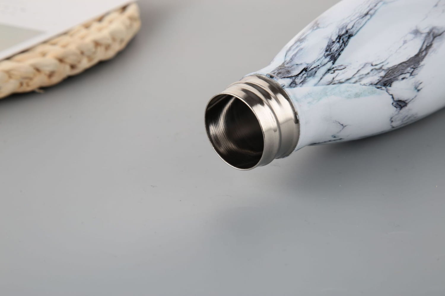 Gray Marble Sports Water Bottle