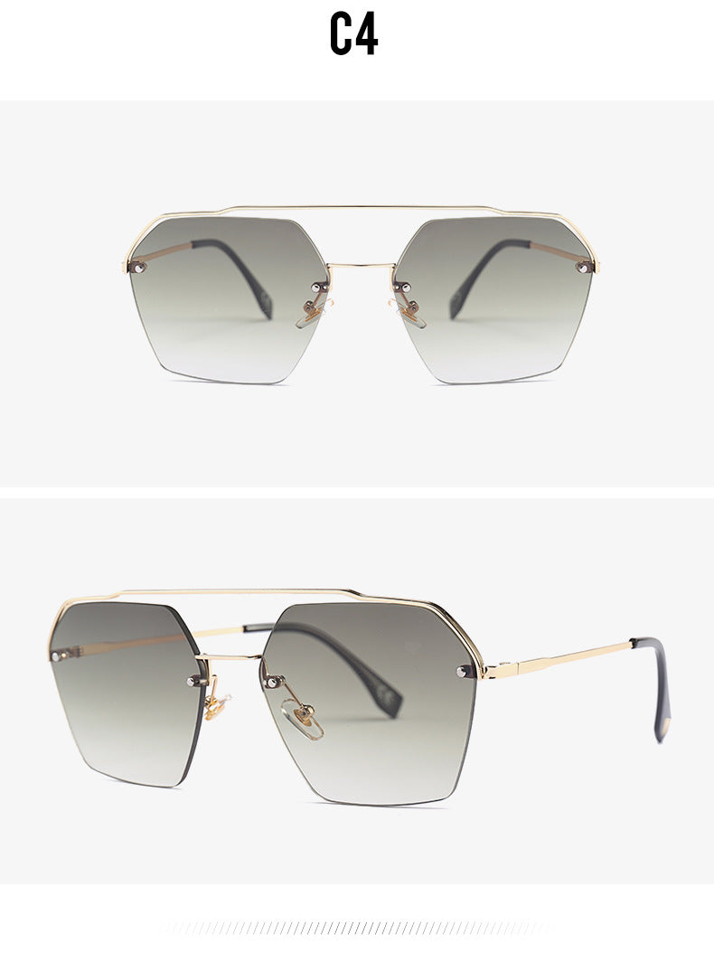 R&z - Fashionable Dual-Bridge Sunglasses for Women