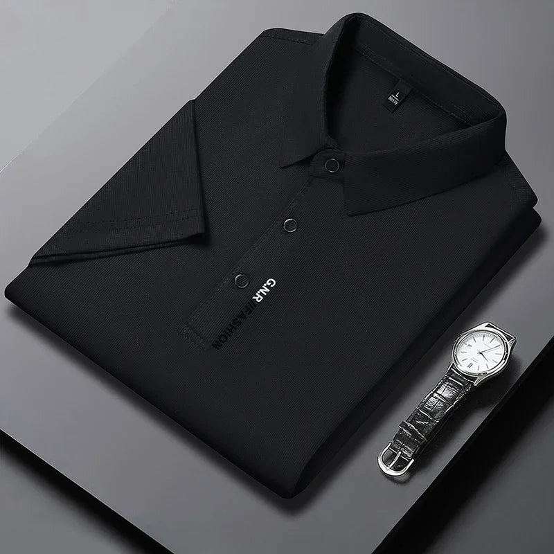 R&Z -Men's Short Sleeve Solid Color Polo Shirt
