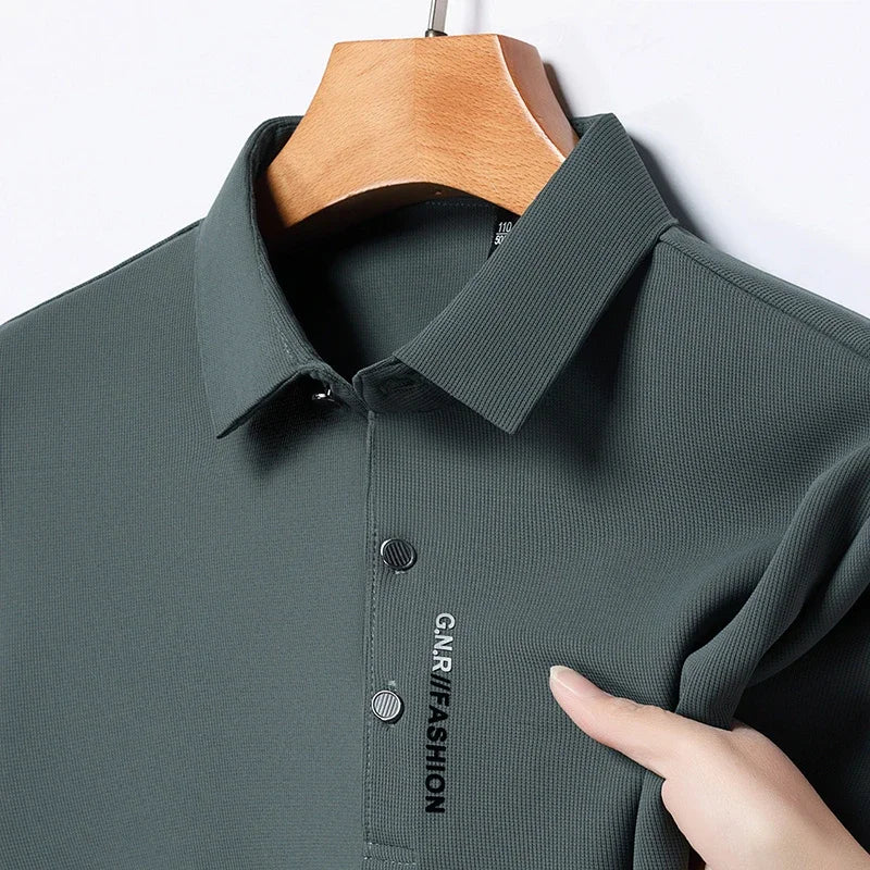 R&Z -Men's Short Sleeve Solid Color Polo Shirt