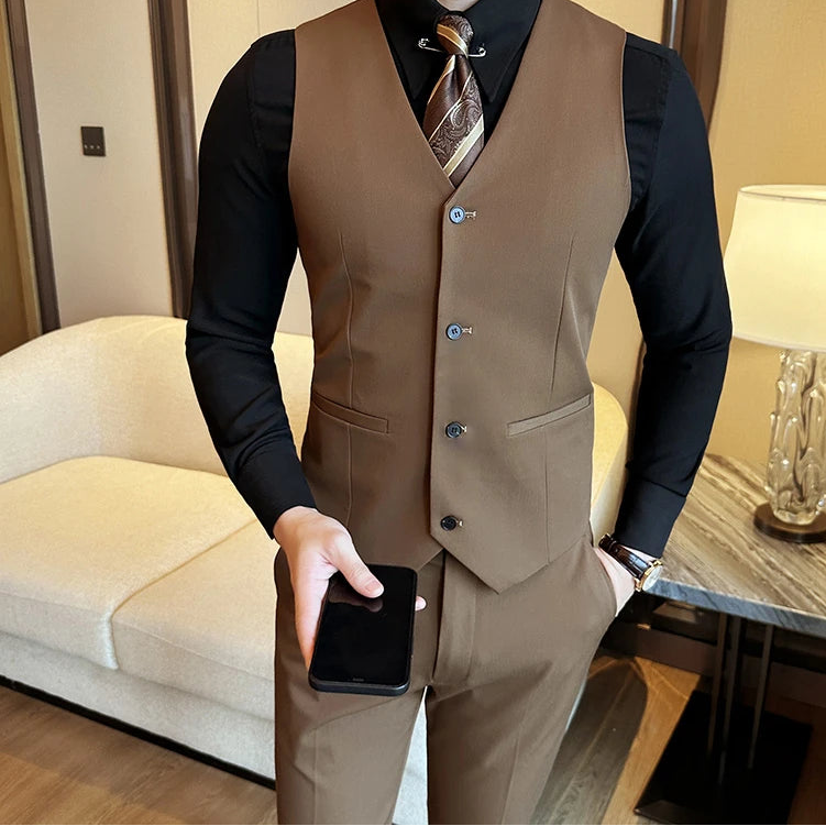 R&z - Casual Business Vest Groom Wedding Suit Party Waist Coat