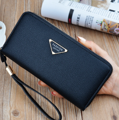 Large Capacity Casual Ladies Wallet with Lychee Pattern