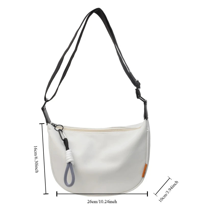 2026 New Fashion Crossbody Bag Simple Wide Shoulder Strap Design Single Shoulder Bag Original Style Commuting Dumpling Women Bag