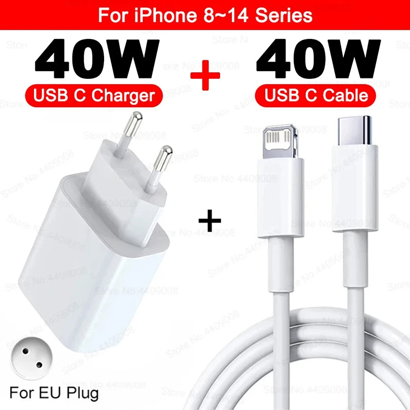 R&z - Fast Charger For Apple iPhone 15 13 12 11 14 17 16 Pro Max Type C Charger Charging Cable Phone