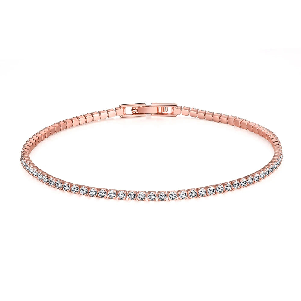 Real 3MM D VVS Moissanite Tennis Bracelet Passes Diamond Sparkling Test Solid S925 Jewelry Wedding Women Gift