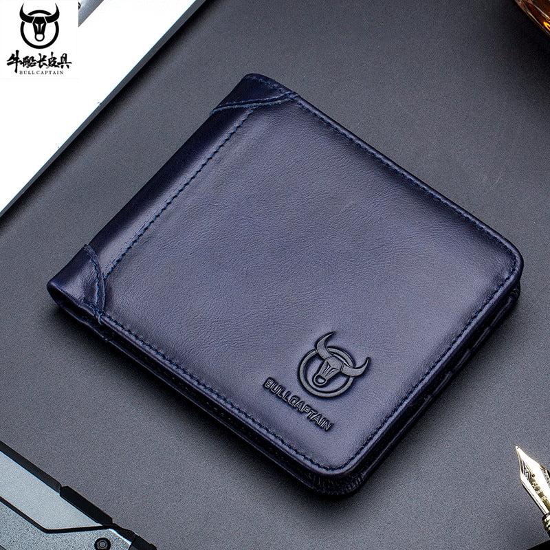 Captain Cow Leather Multi-functional Men's Wallet