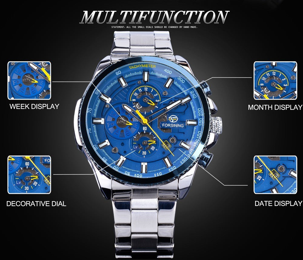 R&Z - Men's Automatic Mechanical Watch with Steel Band