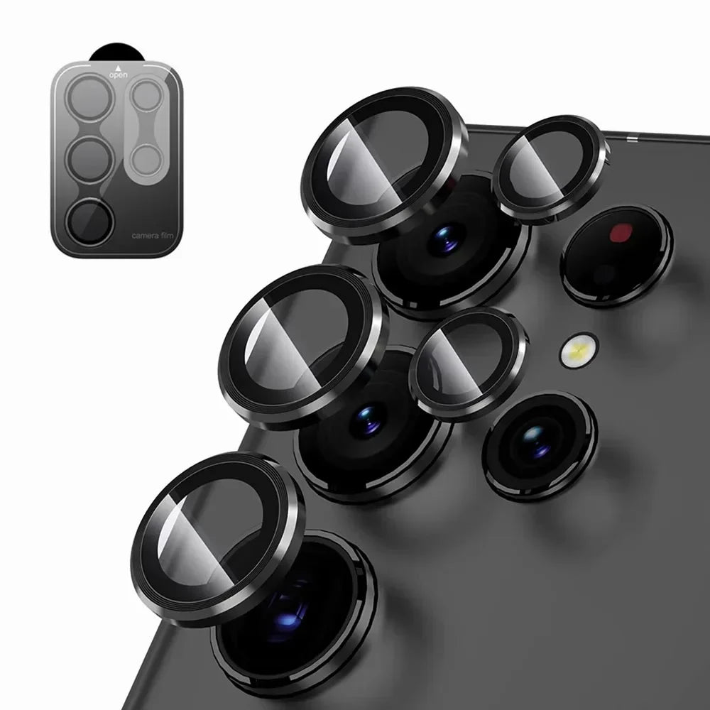 Camera Lens Protector For Samsung S25 S26 Ultra S24 S23 S22 Ultra Case Tempered Glass Film Titanium Alloy Ring Phone Accessories