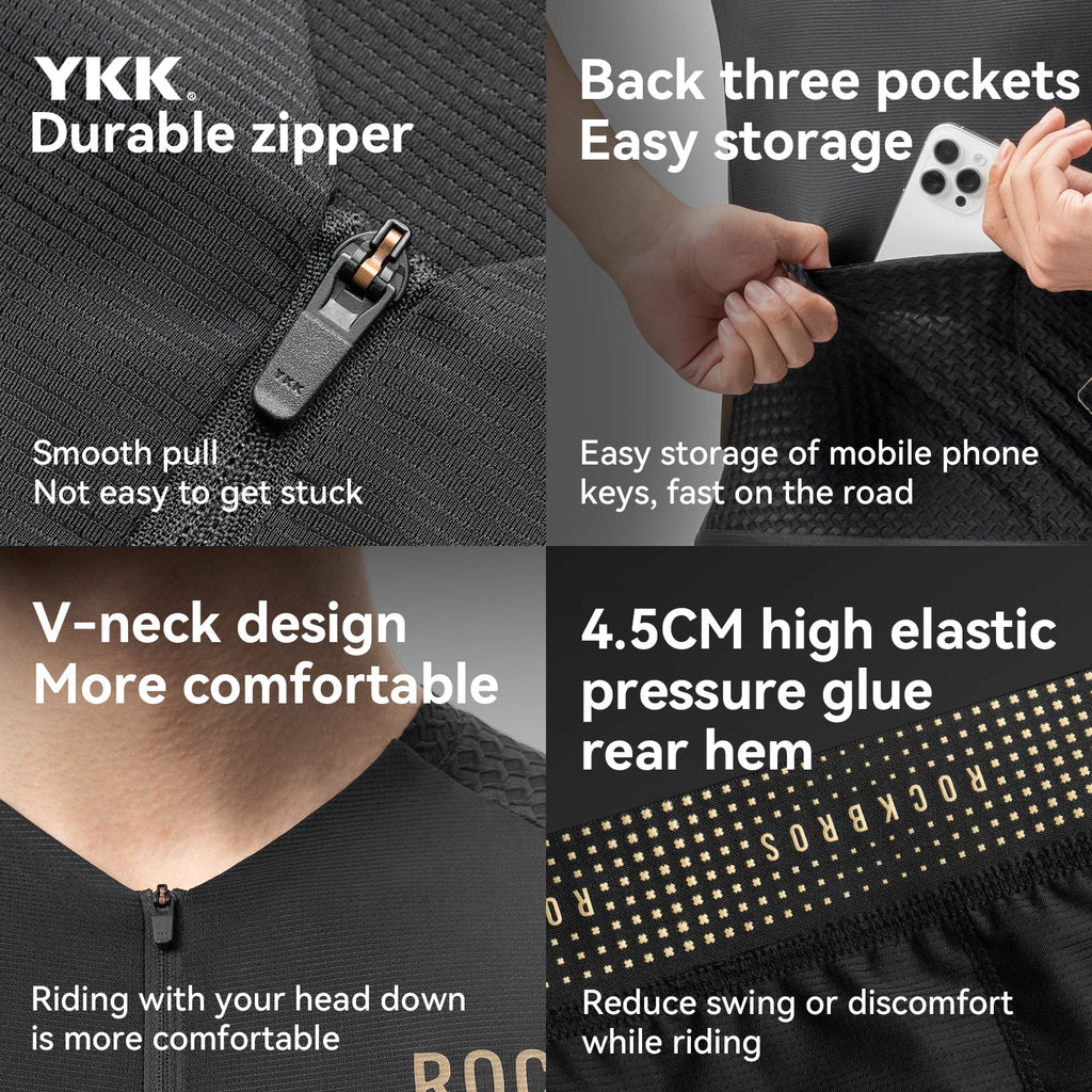 R&z -  Short Sleeve Breathable  Bike Clothing Road Bike T-shirt Sport Shorts Sleeve Bicycle Short Sleeve