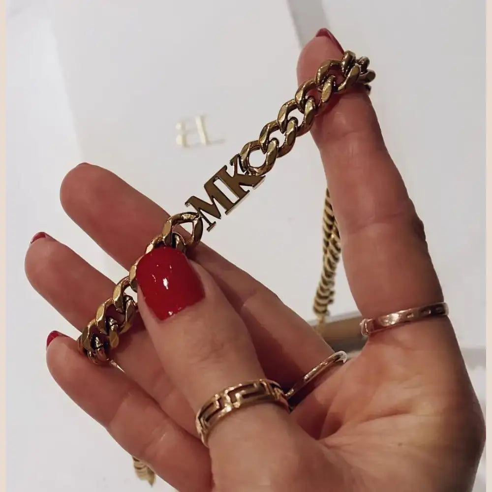 8mm Cuban Thick Name Necklace Rectangular Buckle Custom Letter Chain 314L Stainless steel Personalized Pendant Gift