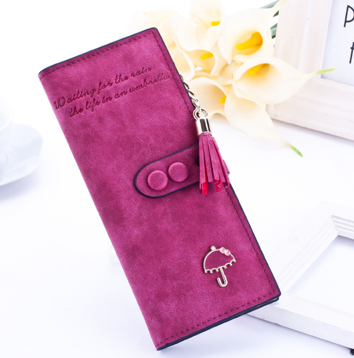 Korean Long Zipper Wallet with Multi-Handle Design