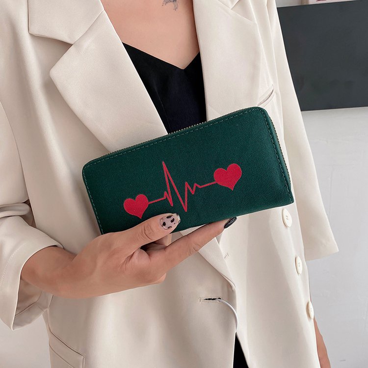 Foldable Canvas Student Wallet - Cute & Simple Design