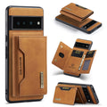 for Google Pixel 7 Pro Wallet Case 2 in 1 Detachable Leather Wallet Case for Google Pixel 7 ProMagnetic Wallet Protective Case with Stand + Card HolderBrown
