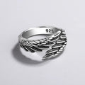 925 Sterling Silver Angel Wing Feather Adjustable Rings For Women Engagement Wedding Luxury Jewelry Accessories