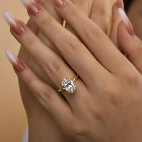 925 Sterling Silver Luxury Shiny 1-8CT Zircon Engagement Ring Wedding Band For Women Promise Eternity Ring Fine Jewelry