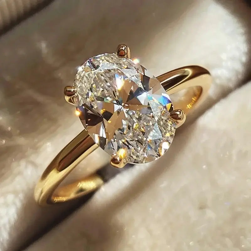 925 Sterling Silver Luxury Shiny 1-8CT Zircon Engagement Ring Wedding Band For Women Promise Eternity Ring Fine Jewelry