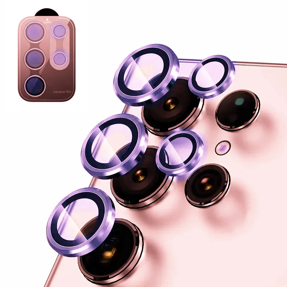 Camera Lens Protector For Samsung S25 S26 Ultra S24 S23 S22 Ultra Case Tempered Glass Film Titanium Alloy Ring Phone Accessories