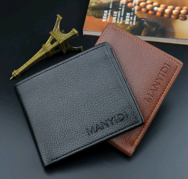 Men's Short Wallet - Stylish Crocodile Texture Leather