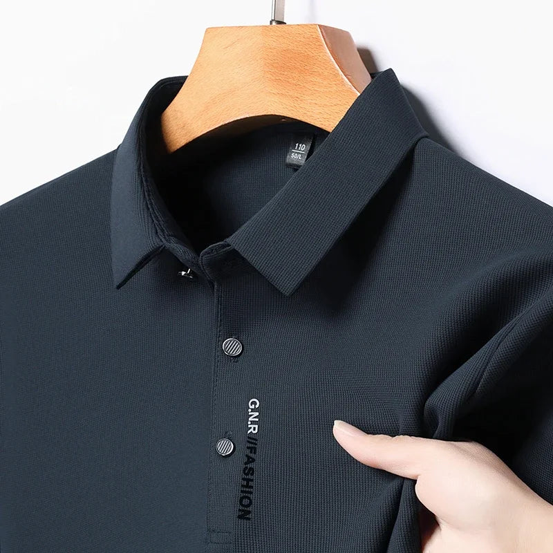 R&Z -Men's Short Sleeve Solid Color Polo Shirt