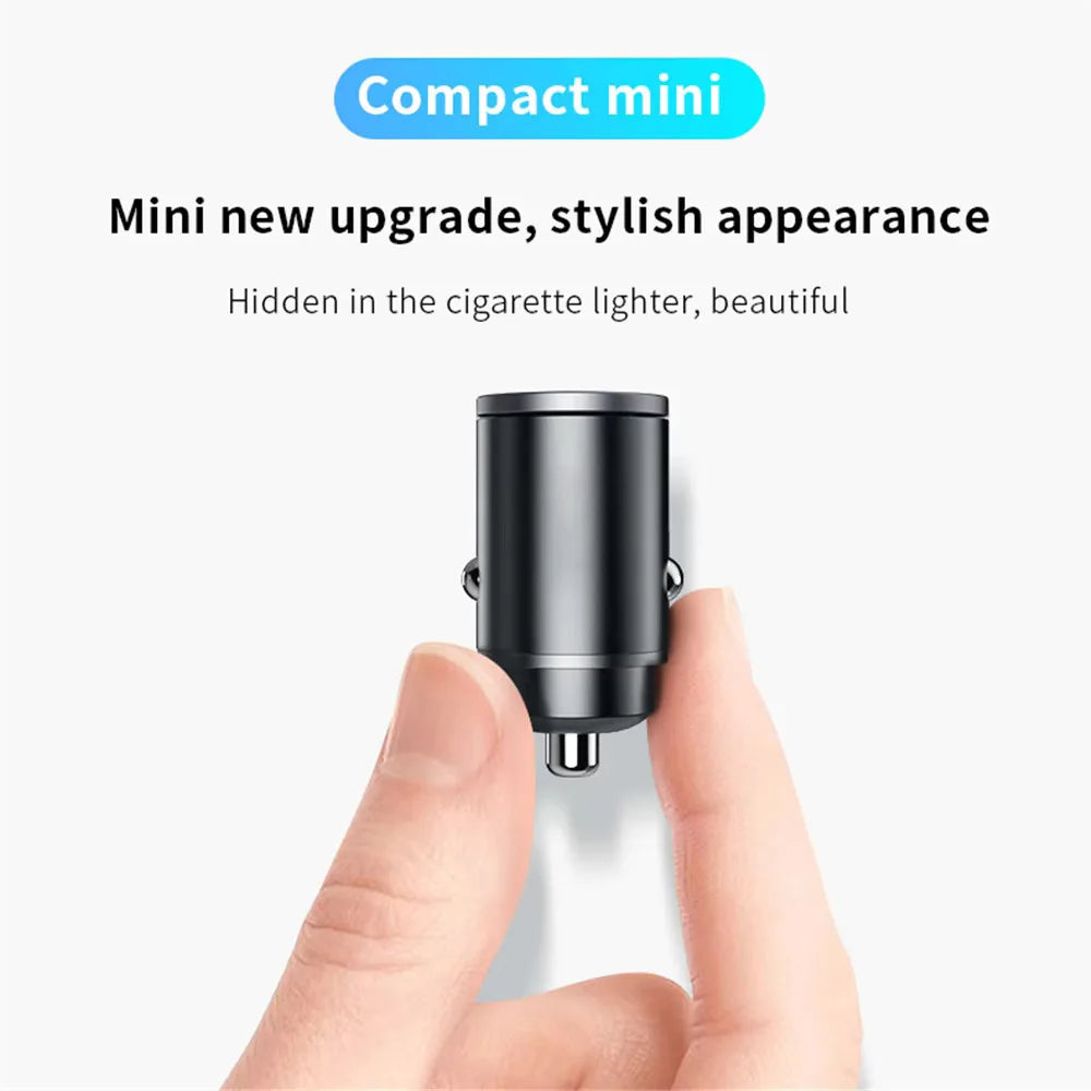 R&z - Car Charger 12-24V Lighter Fast Charging Car USB Type C Charger for Xiaomi Samsung Huawei iPhone Power