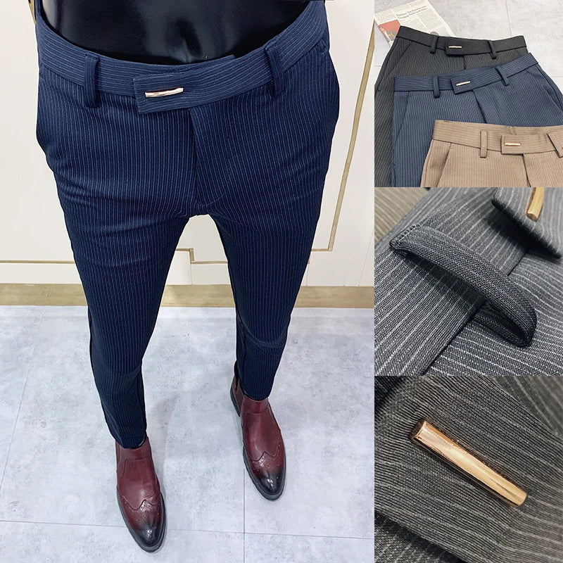 R&z - Pant For Man Business Slim Fit Dress Ankle Trousers