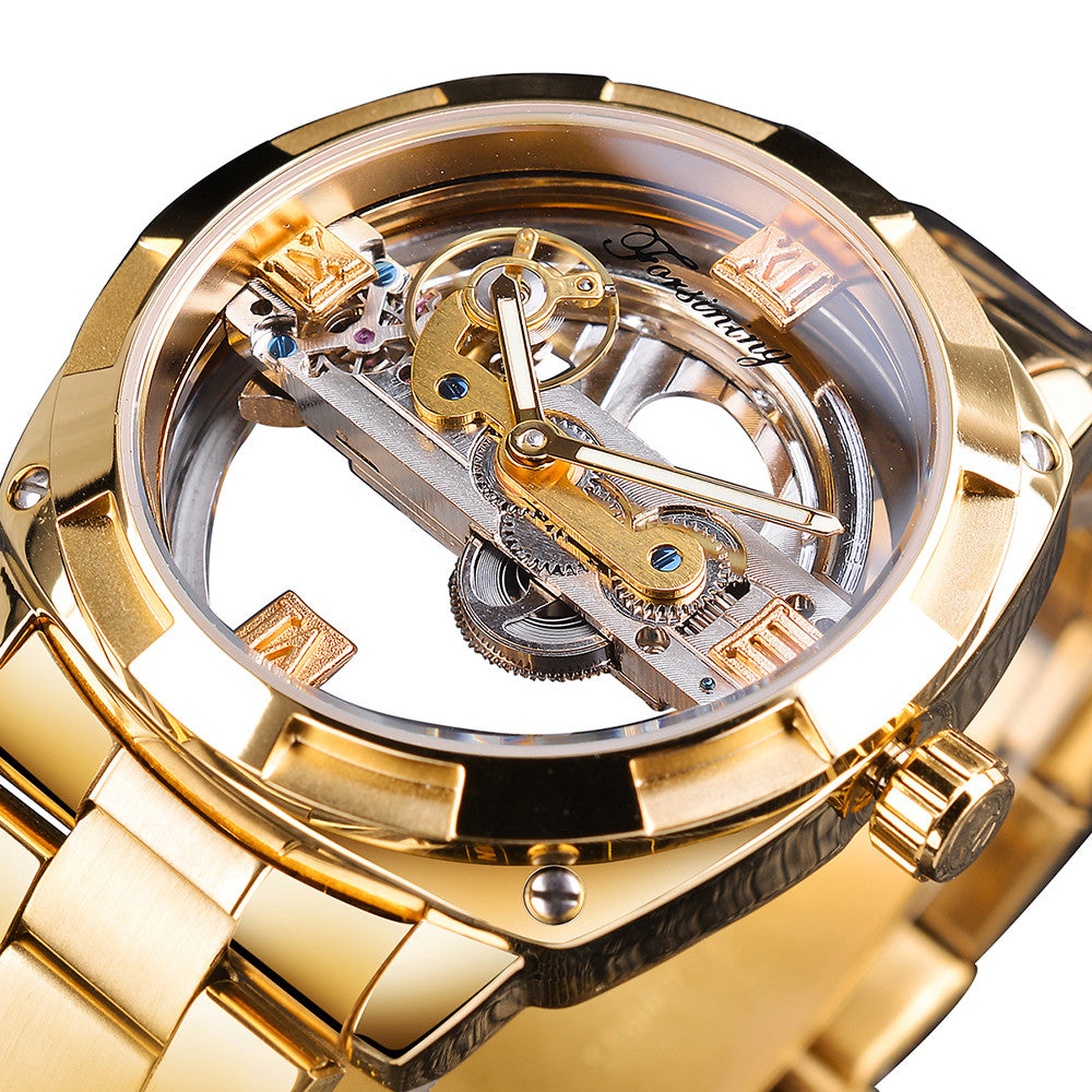 Forsining Men's Transparent Automatic Mechanical Watch