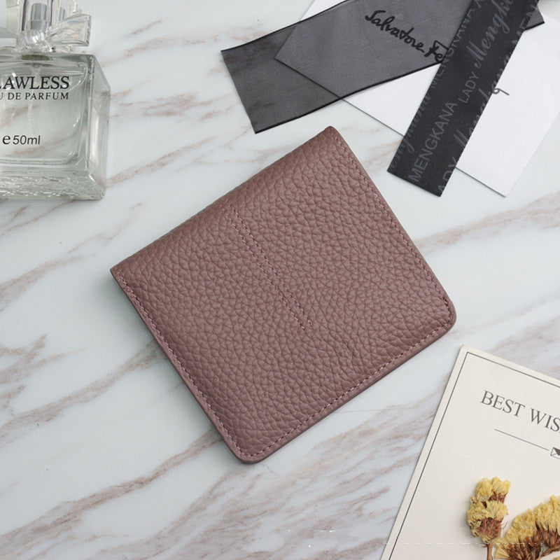 Women's Short Leather Wallet - Simple Multifunctional Design