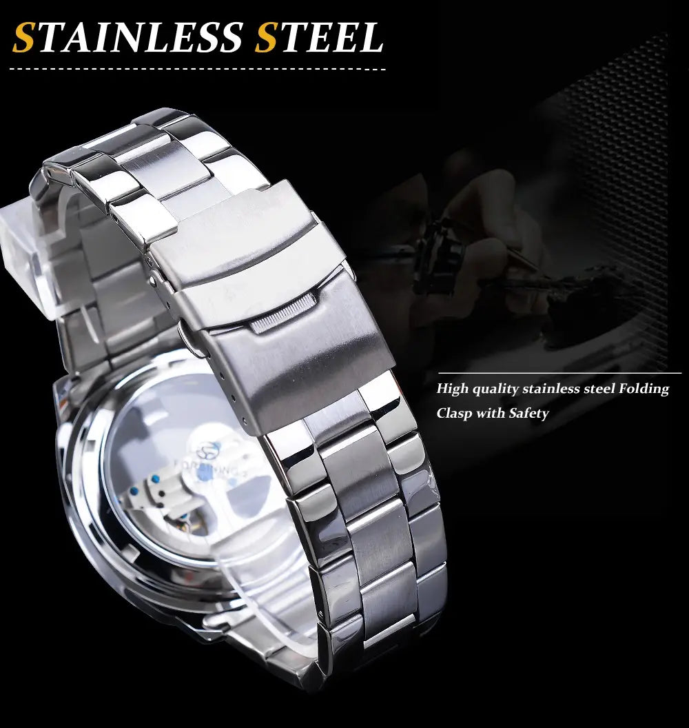 Forsining Men’s Transparent Automatic Mechanical Watch
